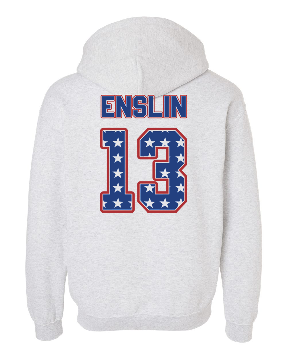 USA: Unisex Hooded Sweatshirt - COLOR: Ash