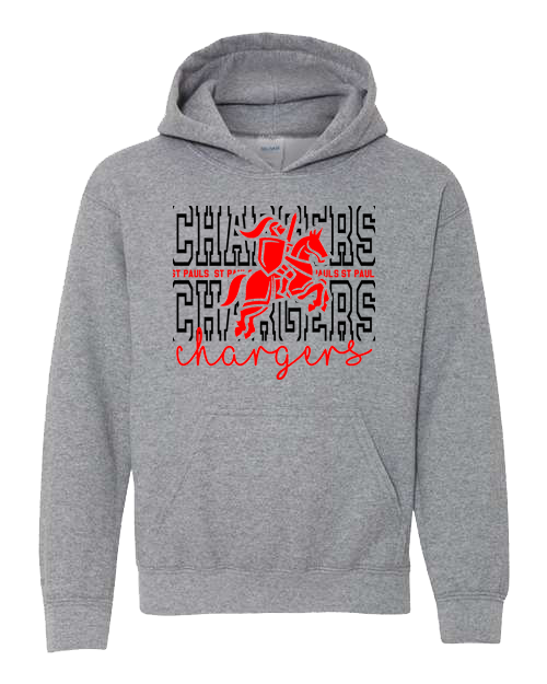 Youth Hooded Sweatshirt: Design #4