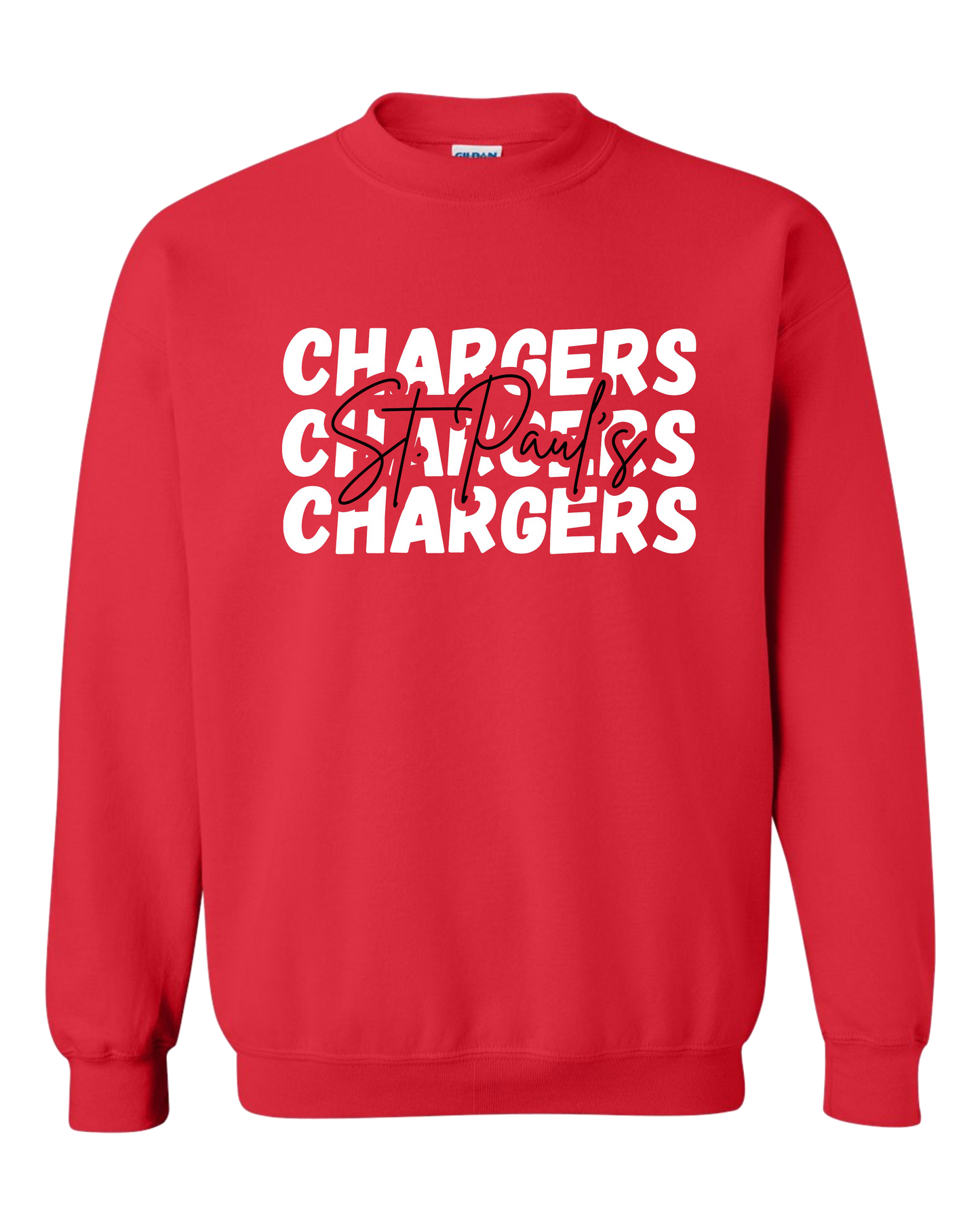 ADULT ChargersX3 Gildan Crewneck Sweatshirt: Design #2
