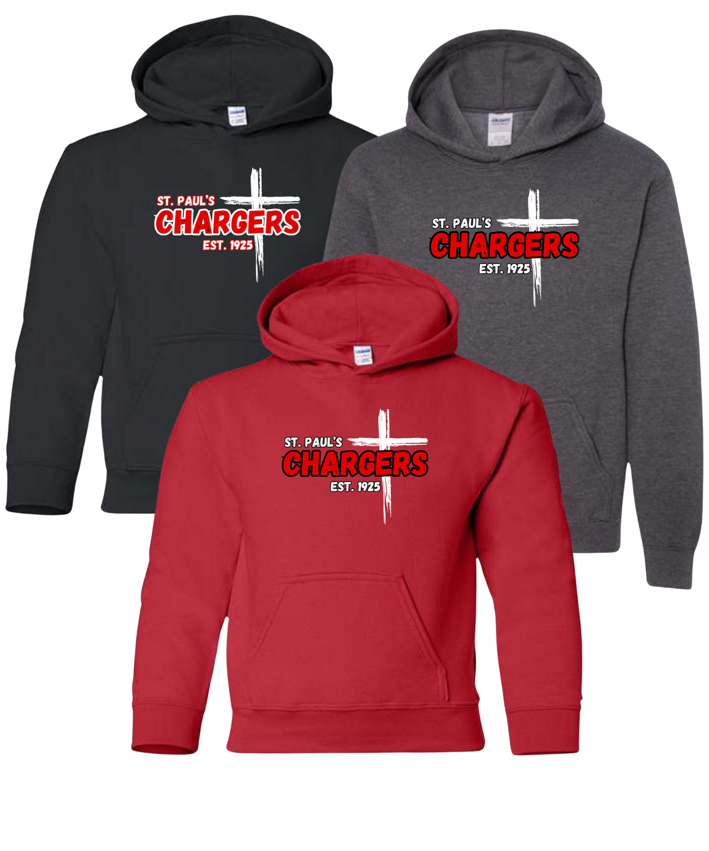 Youth Hooded Sweatshirt: Design #1