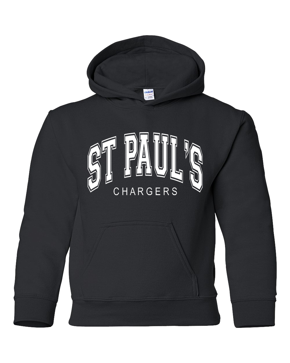 Youth Hooded Sweatshirt: Design #6 - Varsity Puff