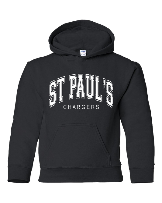 Youth Hooded Sweatshirt: Design #6 - Varsity Puff