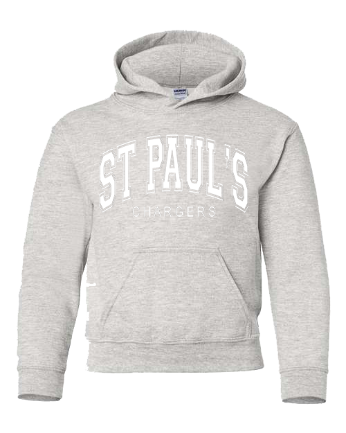 Youth Hooded Sweatshirt: Design #6 - Varsity Puff