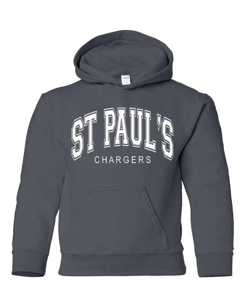 Youth Hooded Sweatshirt: Design #6 - Varsity Puff