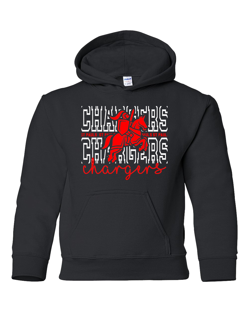 Youth Hooded Sweatshirt: Design #4