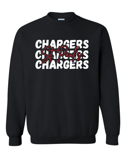 YOUTH ChargersX3 Gildan Crewneck Sweatshirt: Design #2