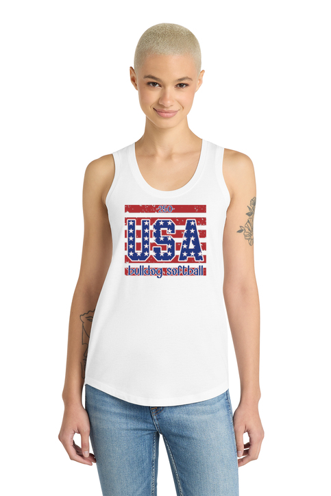 USA: District Women's Racerback Tank *No names or number option