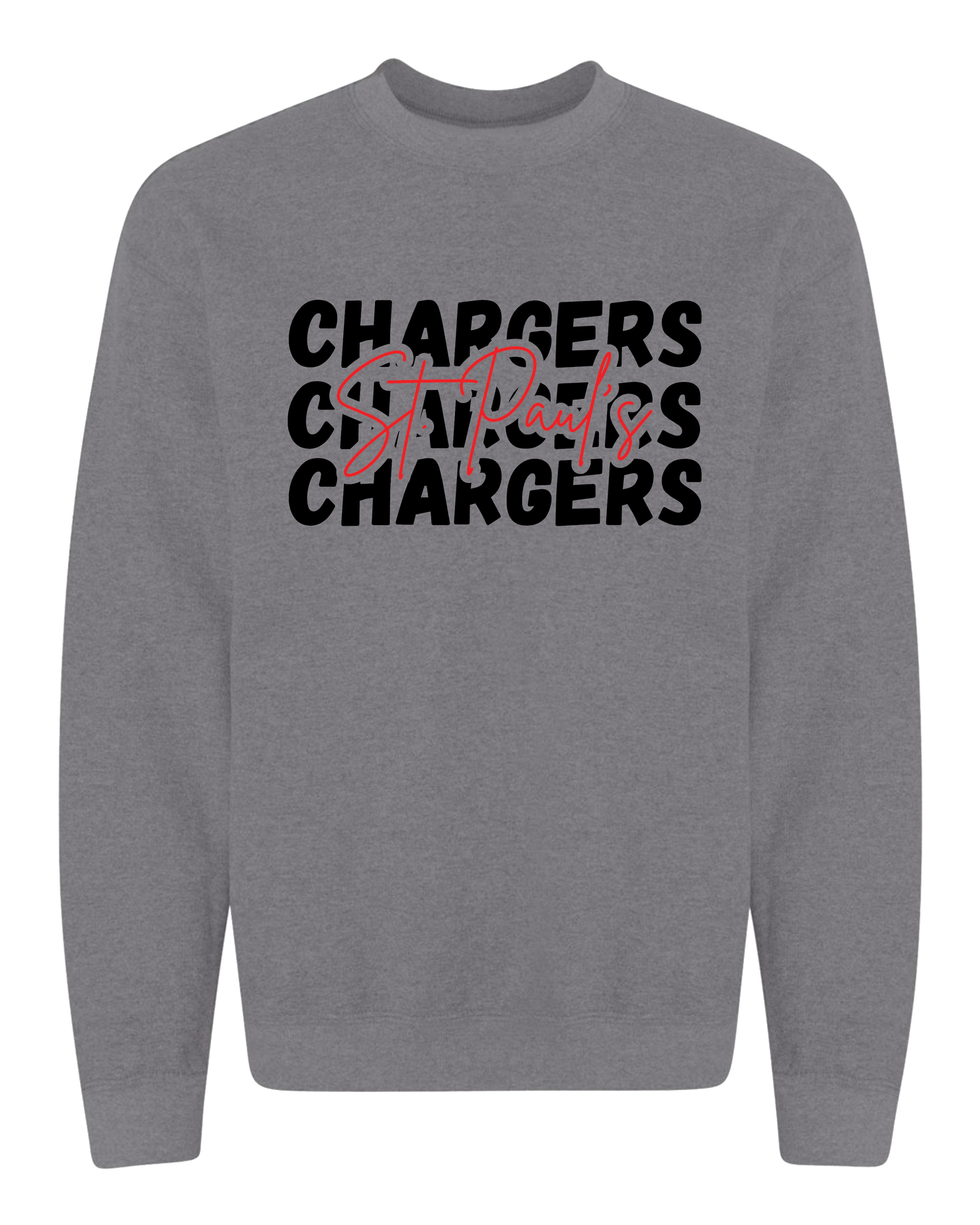ADULT ChargersX3 Gildan Crewneck Sweatshirt: Design #2