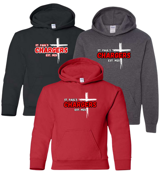 Youth Hooded Sweatshirt: Design #1