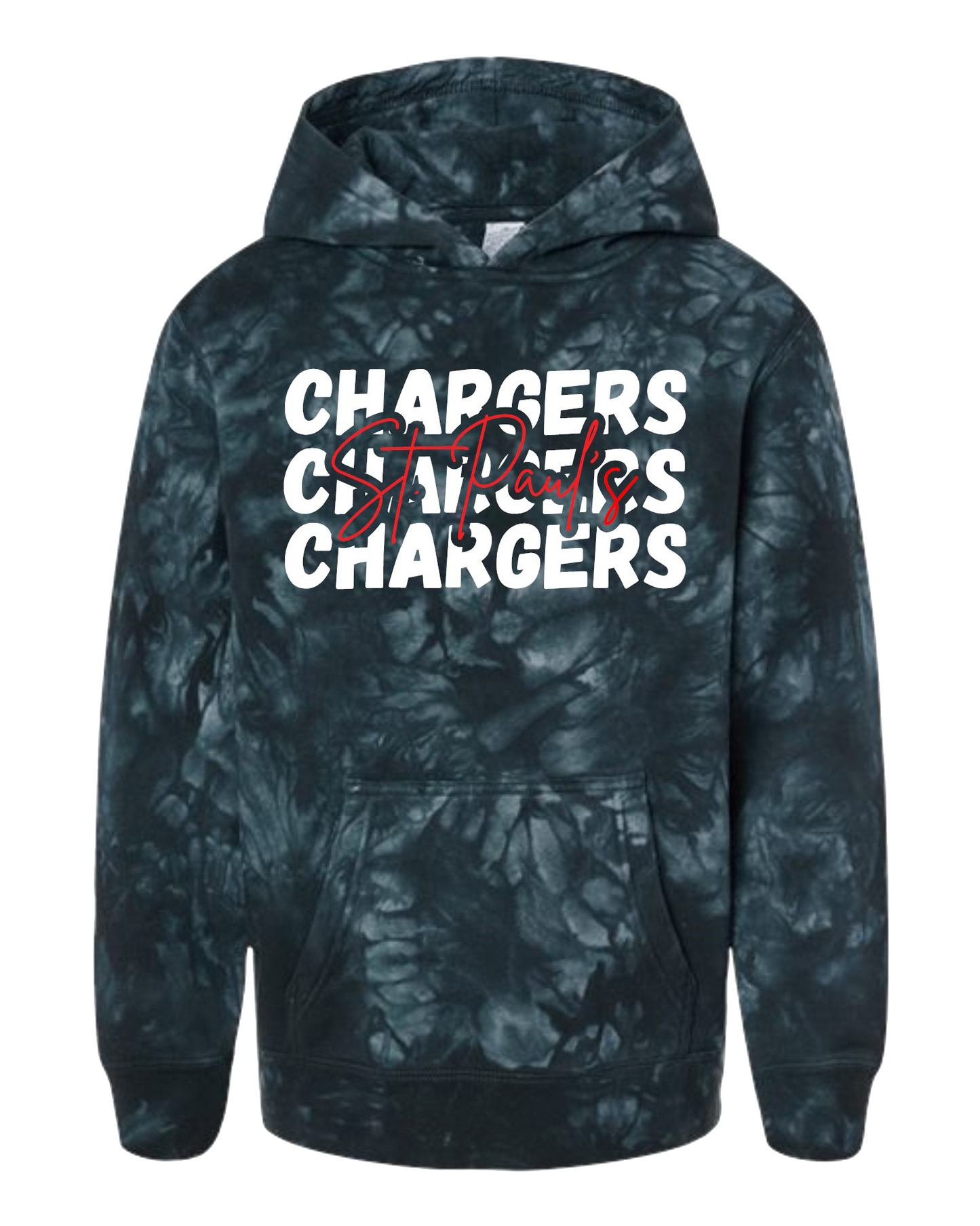 Youth Tie-dye Hooded Sweatshirt: Design #2