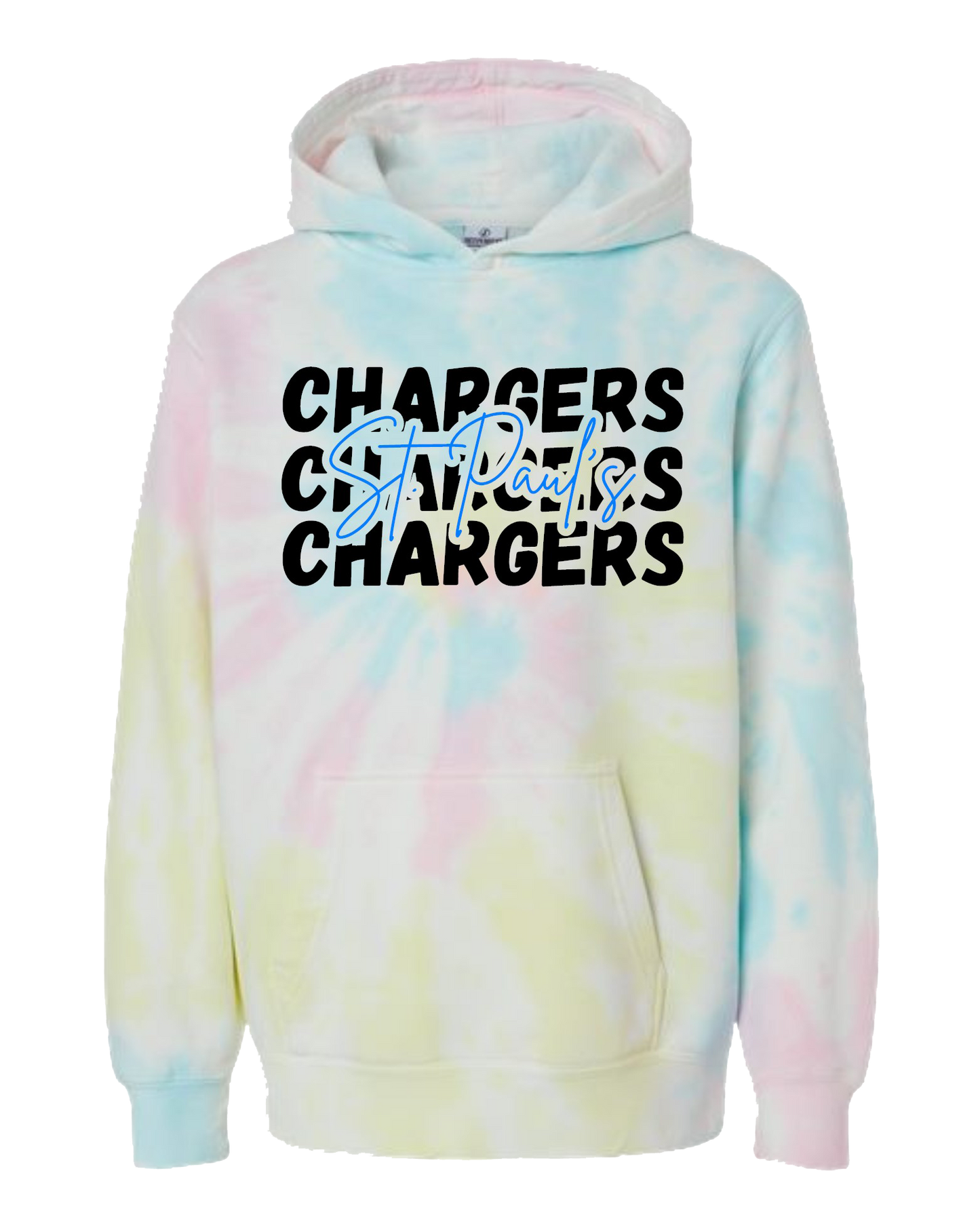 Youth Tie-dye Hooded Sweatshirt: Design #2